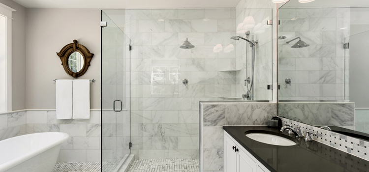 bathroom shower door installation in North Fair Oaks